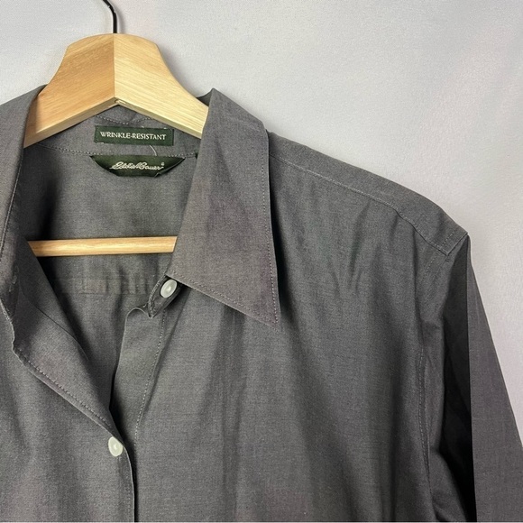Eddie Bauer Dark Gray Wrinkle Resistant Long Sleeve Button Down XL - Picture 3 of 3